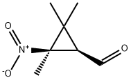 Cyclopropanecarboxaldehyde, 2,2,3-trimethyl-3-nitro-, (1R,3R)- (9CI) Structure