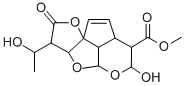 3,3a,7a,9b-Tetrahydro-3-(1-hydroxyethyl)-2-oxo-2H,4aH-1,4,5-trioxadicyclopent[a,hi]indene-7-carboxylic acid methyl ester 구조식 이미지