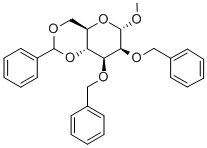 Methyl-4,6-di-O-benzylidene-2,3-di-O-benzyl-α-D-mannopyranoside Structure