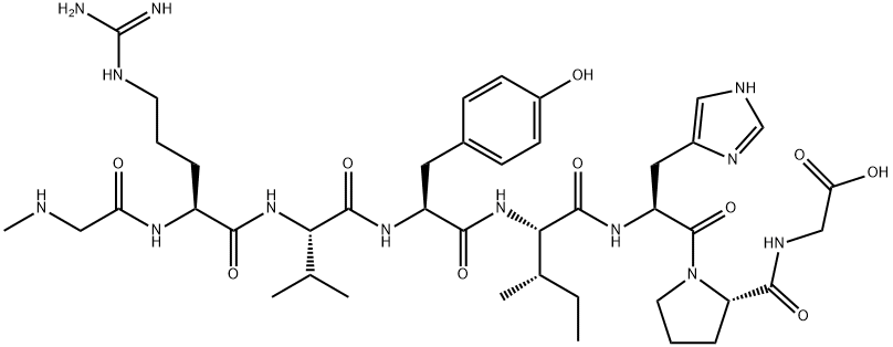 [sar1, gly8]-angiotensin ii acetate hydrate Structure