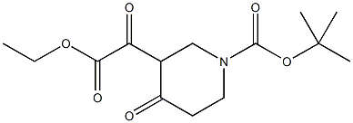 3-Ethoxyoxalyl-4-oxopiperidine-1-carboxylic acid tert-butyl ester Structure