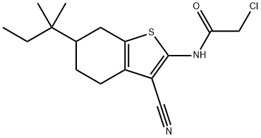 2-CHLORO-N-[3-CYANO-6-(1,1-DIMETHYLPROPYL)-4,5,6,7-TETRAHYDRO-1-BENZOTHIEN-2-YL]ACETAMIDE Structure