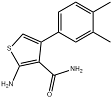 2-AMINO-4-(3,4-DIMETHYLPHENYL)THIOPHENE-3-CARBOXAMIDE Structure