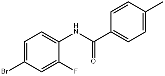 N-(4-브로모-2-플루오로페닐)-4-메틸벤즈아미드 구조식 이미지