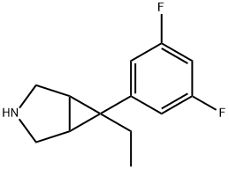3-Azabicyclo[3.1.0]hexane,6-(3,5-difluorophenyl)-6-ethyl-,(1alpha,5alpha,6alpha)-(9CI) Structure