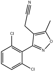 2-[3-(2,6-DICHLOROPHENYL)-5-METHYLISOXAZOL-4-YL]ACETONITRILE Structure