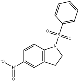 5-NITRO-1-(PHENYLSULFONYL)INDOLINE Structure