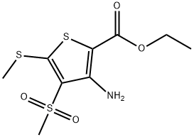 ETHYL 3-AMINO-4-(METHYLSULFONYL)-5-(METHYLTHIO)THIOPHENE-2-CARBOXYLATE Structure