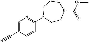 4-(5-CYANOPYRIDIN-2-YL)-N-METHYL-1,4-DIAZEPANE-1-CARBOTHIOAMIDE Structure