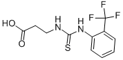 3-([[2-(TRIFLUOROMETHYL)ANILINO]CARBOTHIOYL]AMINO)PROPANOIC ACID Structure