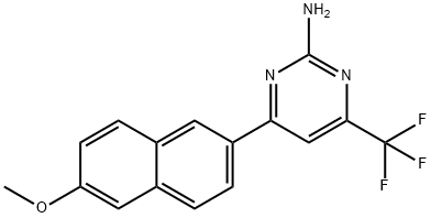 4-(6-METHOXY-2-NAPHTHYL)-6-(TRIFLUOROMETHYL)PYRIMIDIN-2-AMINE Structure