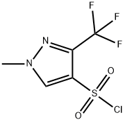 1-METHYL-3-(TRIFLUOROMETHYL)-1H-PYRAZOLE-4-SULFONYL CHLORIDE 구조식 이미지