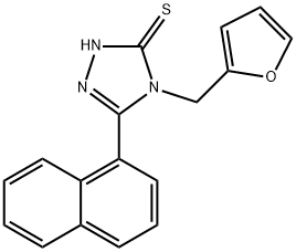 4-(2-FURYLMETHYL)-5-(1-NAPHTHYL)-4H-1,2,4-TRIAZOLE-3-THIOL Structure