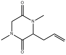 2,5-Piperazinedione,1,4-dimethyl-3-(2-propenyl)-(9CI) Structure