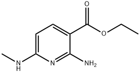 3-Pyridinecarboxylicacid,2-amino-6-(methylamino)-,ethylester(9CI) Structure