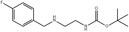 CarbaMic acid, [2-[[(4-fluorophenyl)Methyl]aMino]ethyl]-, 1,1-diMethylethyl ester (9CI) Structure
