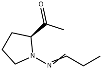 Ethanone, 1-[(2S)-1-(propylideneamino)-2-pyrrolidinyl]- (9CI) Structure