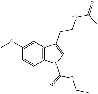 3-[2-(AcetylaMino)ethyl]-5-Methoxy-1H-indole-1-carboxylic Acid Ethyl Ester Structure