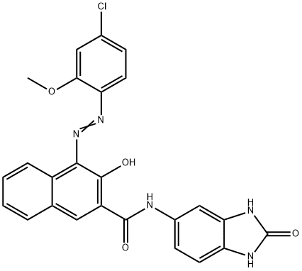 4-[(4-chloro-2-methoxyphenyl)azo]-N-(2,3-dihydro-2-oxo-1H-benzimidazol-5-yl)-3-hydroxynaphthalene-2-carboxamide Structure