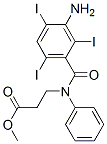 methyl N-(3-amino-2,4,6-triiodobenzoyl)-N-phenyl-beta-alaninate      Structure