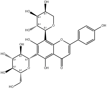 APIGENIN-6-GLUCOSIDE-8-ARABINOSIDE 구조식 이미지