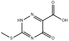 1,2,4-Triazine-6-carboxylic acid, 2,5-dihydro-3-(Methylthio)-5-oxo 구조식 이미지