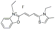 3-ethyl-2-[3-(3-ethyl-4-methyl-3H-thiazol-2-ylidene)prop-1-enyl]benzoxazolium iodide  구조식 이미지