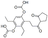 diethyl 2-[3-oxo-3-(2-oxocyclopentyl)propyl]-p-phenylene dicarbonate Structure
