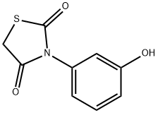 3-(3-하이드록시페닐)-1,3-티아졸리딘-2,4-디온 구조식 이미지