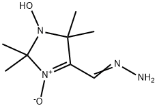 1-HYDROXY-2,2,5,5-TETRAMETHYL-3-IMIDAZOLINE-4-CARBOXAL-DEHYDE HYDRAZONE-3-OXIDE 구조식 이미지