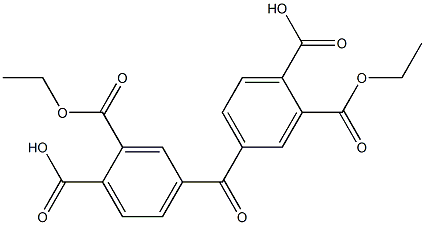 2,2'-diethyl dihydrogen 4,4'-carbonylbisphthalate Structure