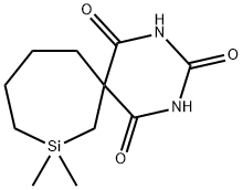 8,8-Dimethyl-2,4-diaza-8-silaspiro[5.6]dodecane-1,3,5-trione 구조식 이미지