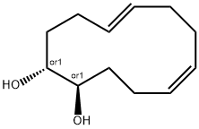 (1R*,2S*,5E,9Z)-5,9-cyclododecadien-1,2-diol Structure