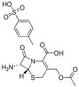 (6R-trans)-3-(acetoxymethyl)-7-amino-8-oxo-5-thia-1-azabicyclo[4.2.0]oct-2-ene-2-carboxylic acid, mono(toluene-p-sulphonate)  Structure