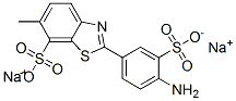 disodium 2-(4-amino-3-sulphonatophenyl)-6-methylbenzothiazole-7-sulphonate 구조식 이미지
