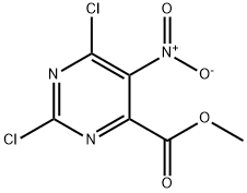 메틸2,6-디클로로-5-니트로피리미딘-4-카르복실레이트 구조식 이미지