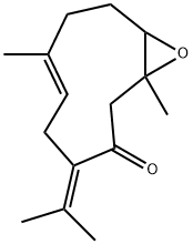 1,7-Dimethyl-4-(1-methylethylidene)-11-oxabicyclo[8.1.0]undec-6-en-3-one Structure