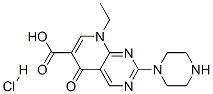8-ethyl-5,8-dihydro-5-oxo-2-(piperazinyl)pyrido[2,3-d]pyrimidine-6-carboxylic acid hydrochloride 구조식 이미지
