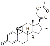 9beta,11beta-epoxy-21-hydroxy-16alpha-methylpregna-1,4-diene-3,20-dione 21-acetate Structure