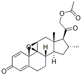 9beta,11beta-epoxy-21-hydroxy-16alpha-methylpregna-1,4-diene-3,20-dione 21-acetate 구조식 이미지