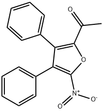 3,4-DIPHENYL-5-NITRO-2-ACETYLFURAN Structure
