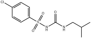 1-(p-클로로페닐설포닐)-3-이소부틸우레아 구조식 이미지