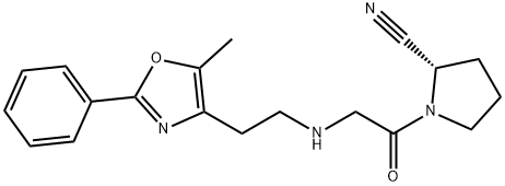 (2S)-1-{N-[2-(5-METHYL-2-PHENYL-1,3-OXAZOL-4-YL)ETHYL]GLYCYL}PYRROLIDINE-2-CARBONITRILE 구조식 이미지