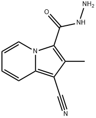 3-인돌리진카르복실산,1-시아노-2-메틸-,히드라지드(9CI) 구조식 이미지