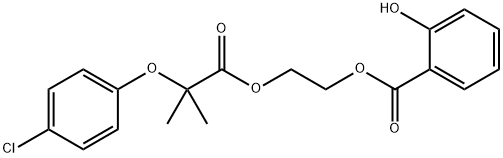 2-하이드록시벤조산2-[2-(4-클로로페녹시)-2-메틸-1-옥소프로폭시]에틸에스테르 구조식 이미지