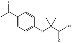 2-(4-acetylphenoxy)-2-methylpropionic acid  구조식 이미지