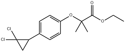 에틸2-[4-(2,2-디클로로시클로프로필)페녹시]-2-메틸프로피오네이트 구조식 이미지