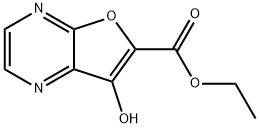 Furo[2,3-b]pyrazine-6-carboxylic  acid,  7-hydroxy-,  ethyl  ester Structure