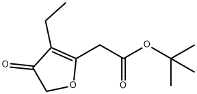 2-Furanaceticacid,3-ethyl-4,5-dihydro-4-oxo-,1,1-dimethylethylester(9CI) Structure