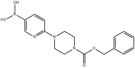 2-(4-CBZ-PIPERAZIN-1-YL)PYRIDINE-5-BORONIC ACID Structure